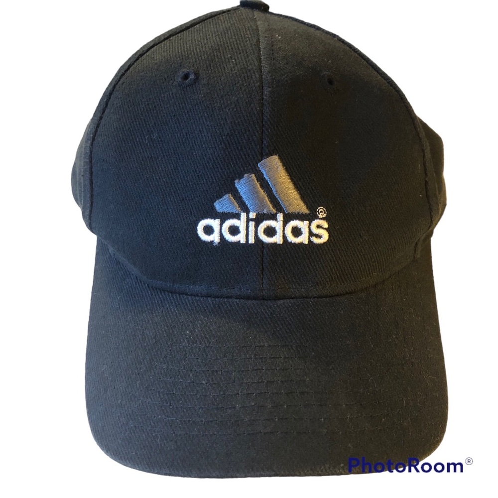 Adidas Black Snap Black Cap Hat Unique Snap Closure
